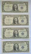 Four Consecutive CH CU !935 F $1 Silver Certificates