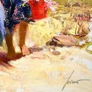Gathering Wildflowers by Pino (1939-2010)