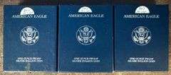 2003, 2005, & 2006 Gem Ultra Cameo Proof $1 Silver Eagles in boxes (no certs)