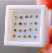 Untreated! .71ct set of real Champagne Diamonds!