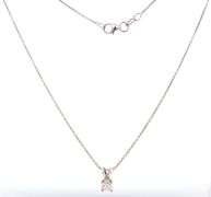 14kt White gold 0.45ct RBC solitare necklace