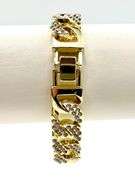 14 Kt Gold Plated 45 Gram Cuban Curb Link Bracelet