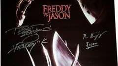 Freddy Vs Jason Robert Englund Kane Hodder Signed Poster Authentic Signing ASI