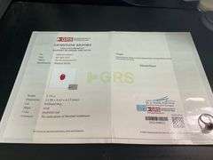 BRAND NEW CERTIFIED 18K WHITE GOLD DIAMOND AND RUBY RING