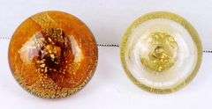 2 Vintage Murano Art Glass Door Knobs