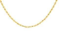 14kt Yellow gold rope chain necklace