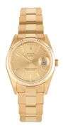 Rolex Date 15238, 34mm, Champagne Dial, 18K Yellow Gold Watch