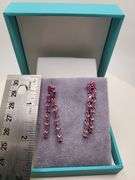 Very high quality hand made ruby on silver earrings