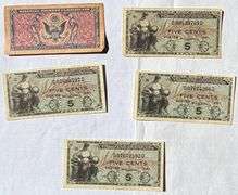 Lot of Twenty Five Military Payment Certificates.