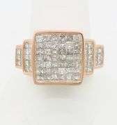Invisible Set 3.76CTW Diamond Ring Crafted in Rose Gold