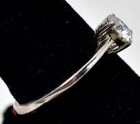 CZ Gemstone Solitaire Ring in Sterling Silver