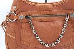 Celine leather zipper chain hobo bag
