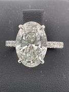 CERTIFIED BRAND NEW DIAMOND ENGAGEMENT RING 14K WHITE GOLD. 3.75 CARATS.