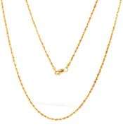 14KT Yellow gold rope chain necklace