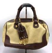 Celine gold and brown durable handle bag