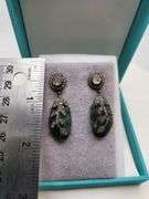 Extremely fine Victorian Emerald and diamonds earrings