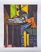 Pablo Picasso, Girl Reading At Desk, Hand Signed by the Estate