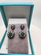 Extremely fine Victorian Emerald and diamonds earrings