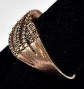 Diamond Ring in Vermeil Sterling Silver