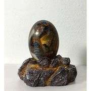 Glowing Lava Dragon Egg with Base