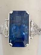 CERTIFIED BRAND NEW NATURAL BURMESE SAPPHIRE WITH DIAMOND RING