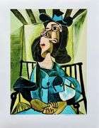 Collectible Pencil Numbered Pablo Picasso, Woman With A Hat Seated