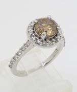 1.49CTW Chocolate Diamond Halo Ring