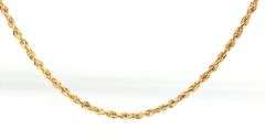 10kt Yellow gold rope chain necklace