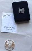 1999 Proof Silver Eagle With Box & Paper