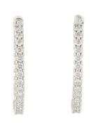 Roberto Coin 1.10ctw Round Diamond Inside Out Hoop Earrings in 18K