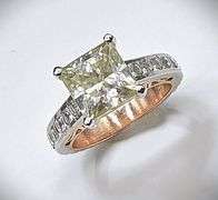 Sparkling 2.75 Ct Ambeer Ice Princess Cut Lab Simulated Diamond Ring