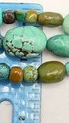 925 Sterling Silver Vintage Three Strand Turquoise Necklace