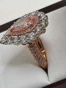 Unbelievable ! 5 CT Fancy Vivid Pink Lab Diamond setting in 14k gold Ring, Certified.