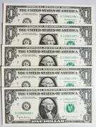 (5) Superb Crisp $1 2017A Star Notes Chicago-Consecutive!!