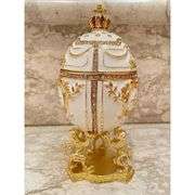 Imperial 24K Gold with Austrian Crystals Fabergé Egg & Pendant