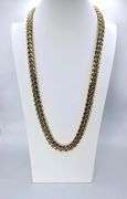 Huge Limited 148.3 Grams MLB 14 Kt Gold Plated Curb Link Necklace