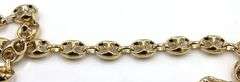 14kt Yellow gold Puffed Gucci style chain necklace