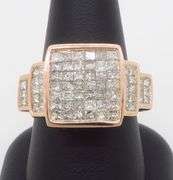 Invisible Set 3.76CTW Diamond Ring Crafted in Rose Gold