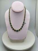 Extremely fine 32.2G of 14k gold and 30.20 ctw GGA certfied  Emerald and diamond necklace