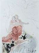 Highly Collectible and Rare Salvador Dali Original Llithograph from the 'Biblia Sacra' Suite