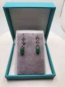 Extremely fine Victorian Emerald and diamonds earrings