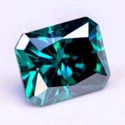 Amazing 8 Ct Emerald Green Radiant Emerald Cut Fire Moisssanite Solitaire