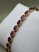 14K Yellow Gold Ruby Tennis Bracelet