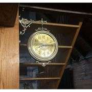 Large European Double-Sided Wall Clock