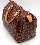 Louis Vuitton Monogram Speedy 25 Cerises LE Handbag W/Red Dust Bag