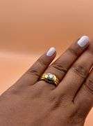 ELEGANT 18K YELLOW GOLD SOLITAIRE DIAMOND RING