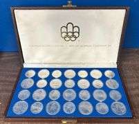 Superb Gem BU 28-pc 1976 Canadian Olympic Silver Coins in custom box
