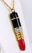 Kenneth J. Lane Lipstick Pendant & Chain