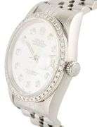 Rolex Datejust 16234, 36mm, Aftermarket Diamond MOP Dial and Bezel, Stainless Steel Watch