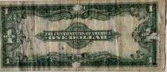 Last Large Size US $1 Silver Certificate